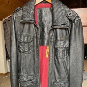 Superdry Black Brad Leather Jacket